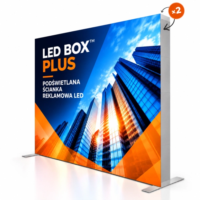 Ścianka podświetlana reklamowa LED BOX™ PLUS 200 × 240 cm